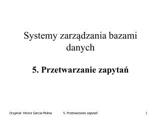 Systemy zarządzania bazami danych