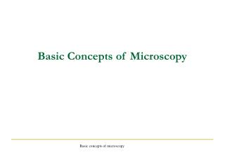 Basic Concepts of Microscopy