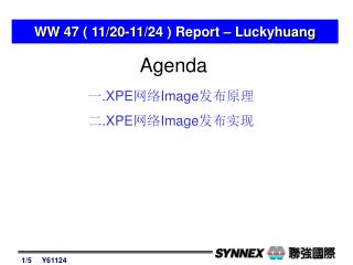 Agenda 一 .XPE 网络 Image 发布原理 二 .XPE 网络 Image 发布实现
