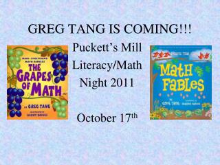 GREG TANG IS COMING!!!