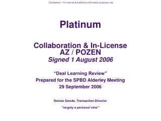 PLATINUM – LEARNING REVIEW