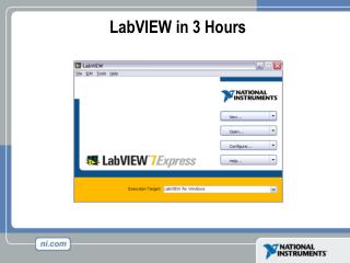 LabVIEW in 3 Hours