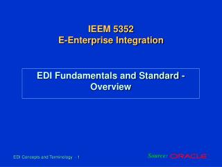EDI Fundamentals and Standard - Overview
