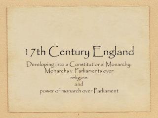 17th Century England