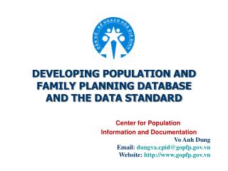 DEVELOPING POPULATION AND FAMILY PLANNING DATABASE AND THE DATA STANDARD
