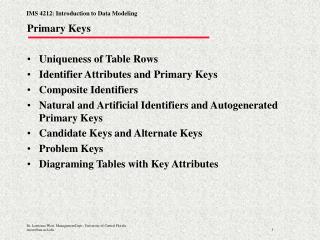 Primary Keys