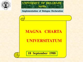 Implementation of Bologna Declaration