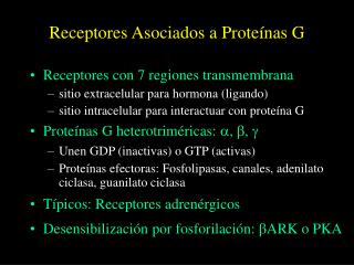 Receptores Asociados a Proteínas G