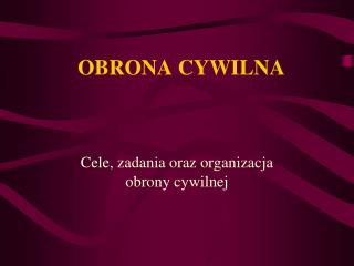 OBRONA CYWILNA