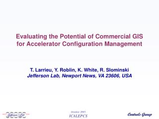 Evaluating the Potential of Commercial GIS for Accelerator Configuration Management