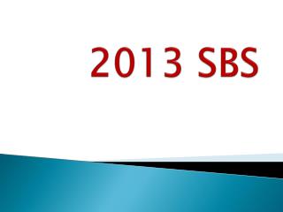 2013 SBS