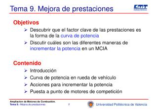 Tema 9. Mejora de prestaciones