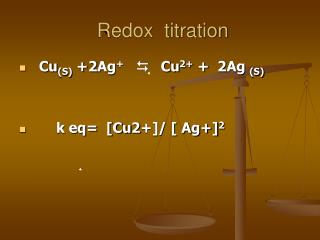 Redox titration