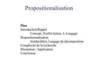Propositionalisation