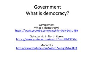 Government What is democracy?