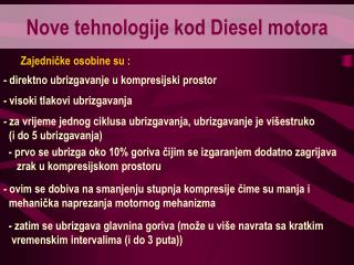 Nove tehnologije kod Diesel motora