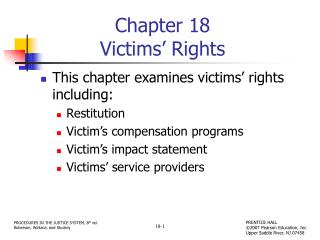 Chapter 18 Victims’ Rights