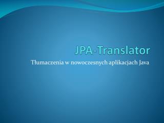 JPA-Translator