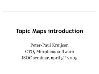 Topic Maps introduction