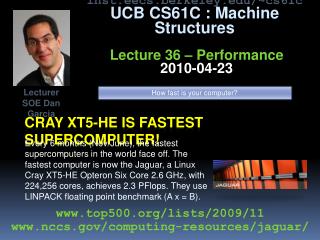 Cray xt5-he is fastest supercomputer!