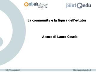 La community e la figura dell’e-tutor