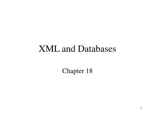 XML and Databases