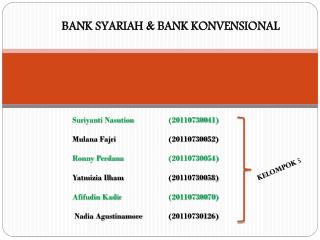 BANK SYARIAH &amp; BANK KONVENSIONAL