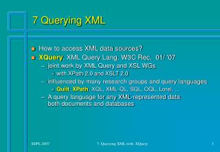7 Querying XML