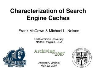 Characterization of Search Engine Caches