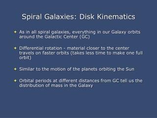 Spiral Galaxies: Disk Kinematics
