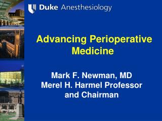 Advancing Perioperative Medicine
