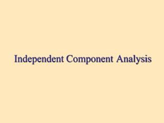 Independent Component Analysis