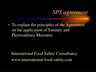 SPS agreement