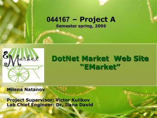 DotNet Market Web Site “EMarket”