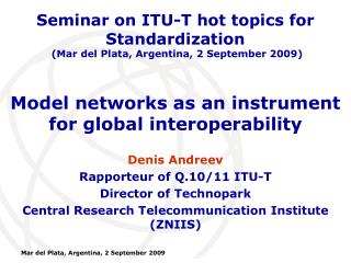 Model networks as an instrument for global interoperability