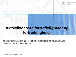 Avtalelisensers fortreffeligheter og fortredeligheter