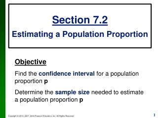 Section 7.2 Estimating a Population Proportion