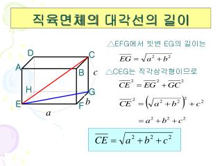 직육면체의 대각선의 길이