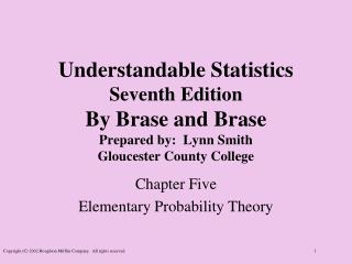 Chapter Five Elementary Probability Theory