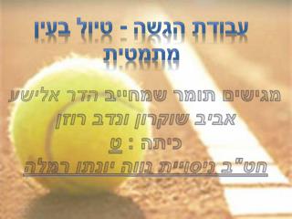 עבודת הגשה - טיול בעין מתמטית