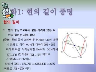 심화 1: 현의 길이 증명