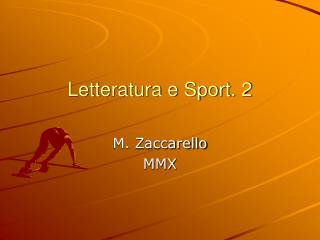 Letteratura e Sport. 2