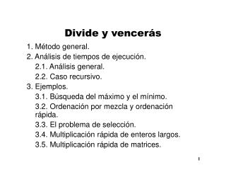 Divide y vencerás