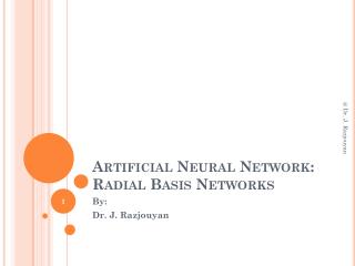 Artificial Neural Network: Radial Basis Networks