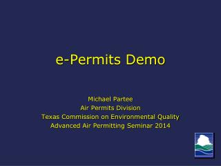 e -Permits Demo