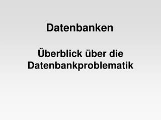 Datenbanken