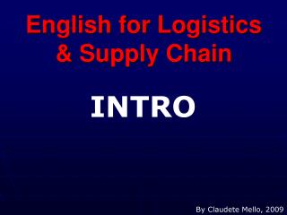 English for Logistics &amp; Supply Chain