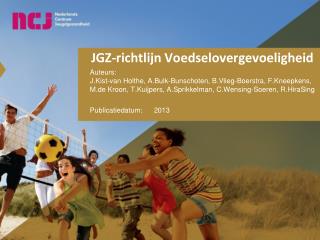 JGZ-richtlijn Voedselovergevoeligheid