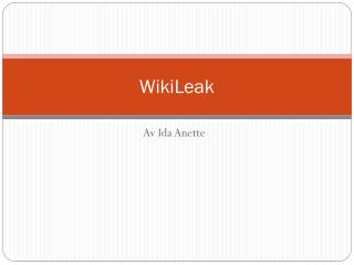 WikiLeak