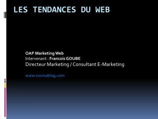 Les tendances du web